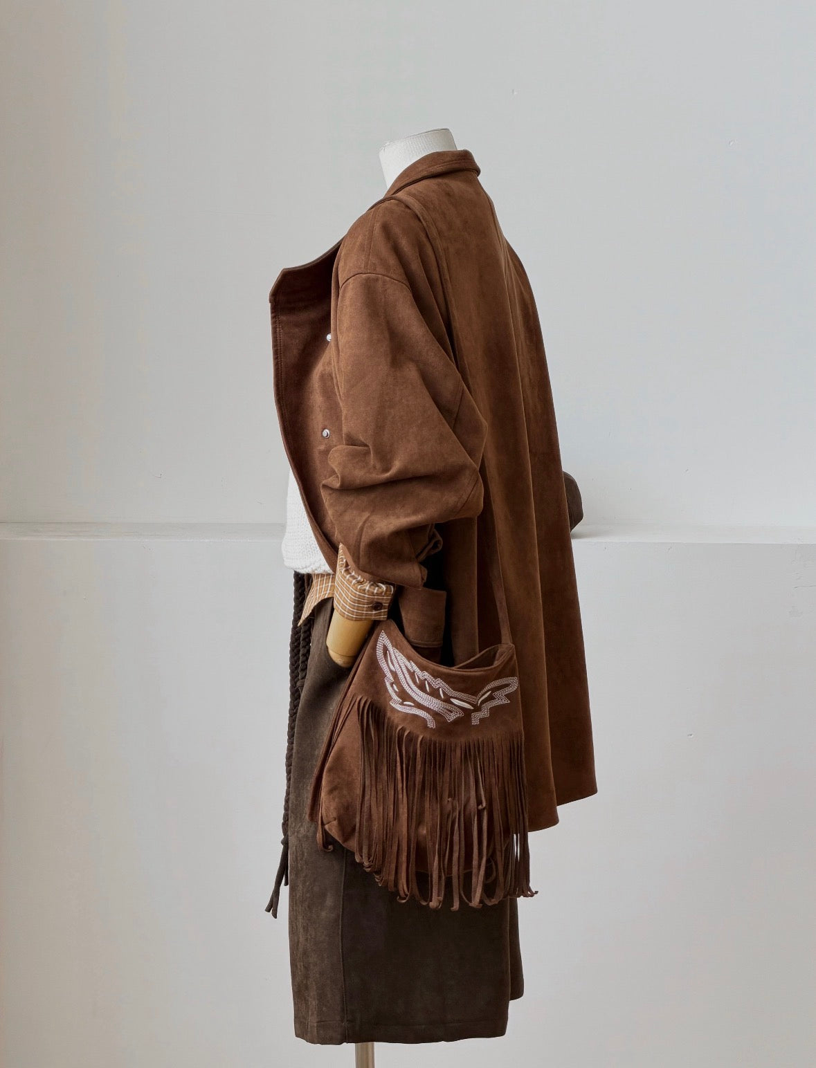 Cedar Faux Suede Coat