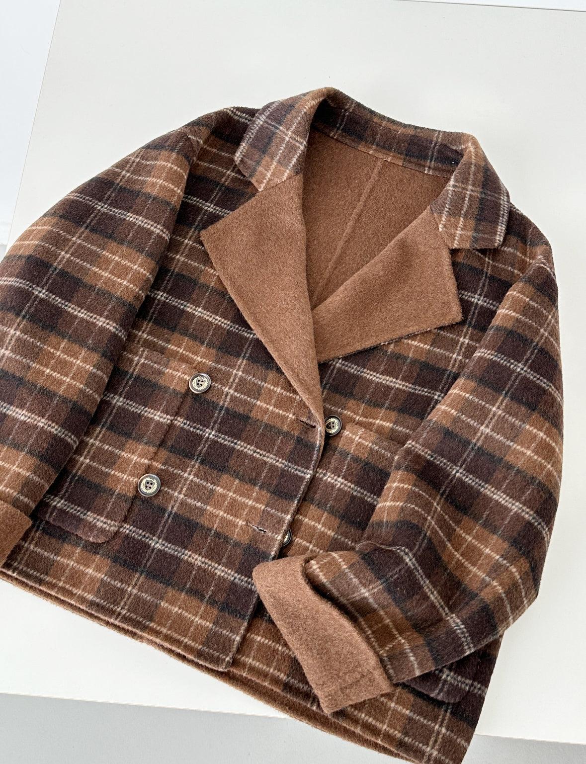 Mira Short Reversible Wool Coat