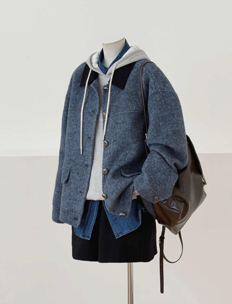 Slate Wool Shirt Jacket