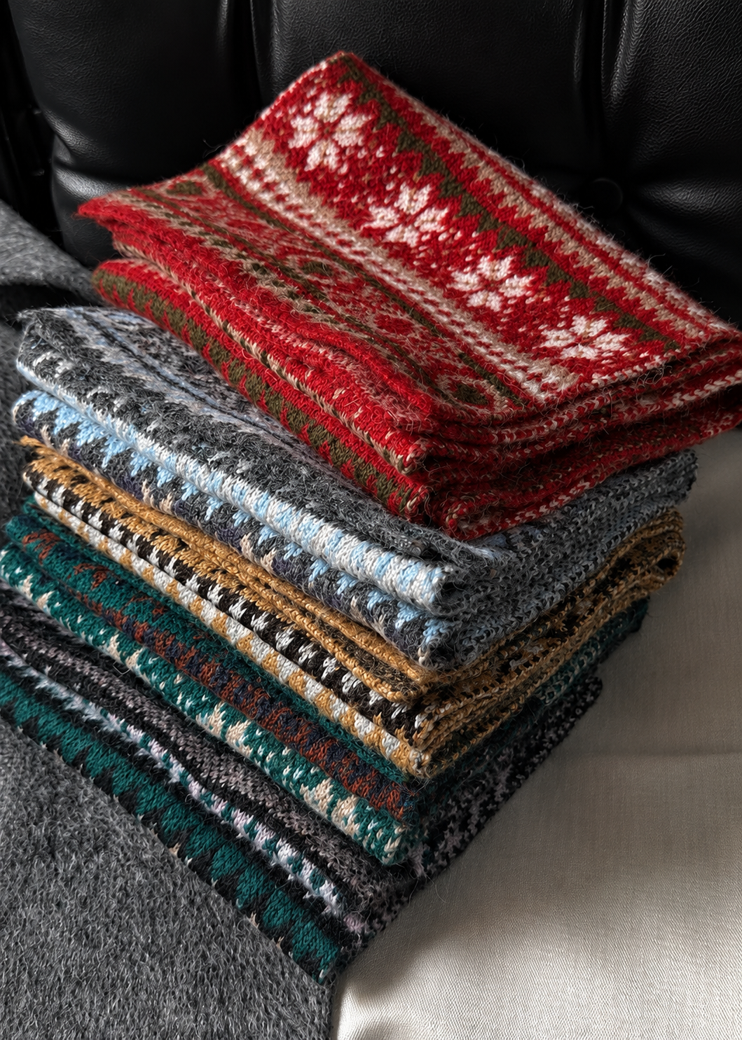 Freya Wool Blend Knit Scarf
