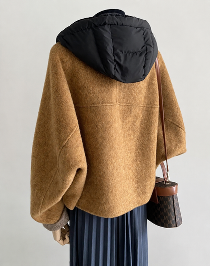 Nora Double-Faced Hooded Wool Jacket