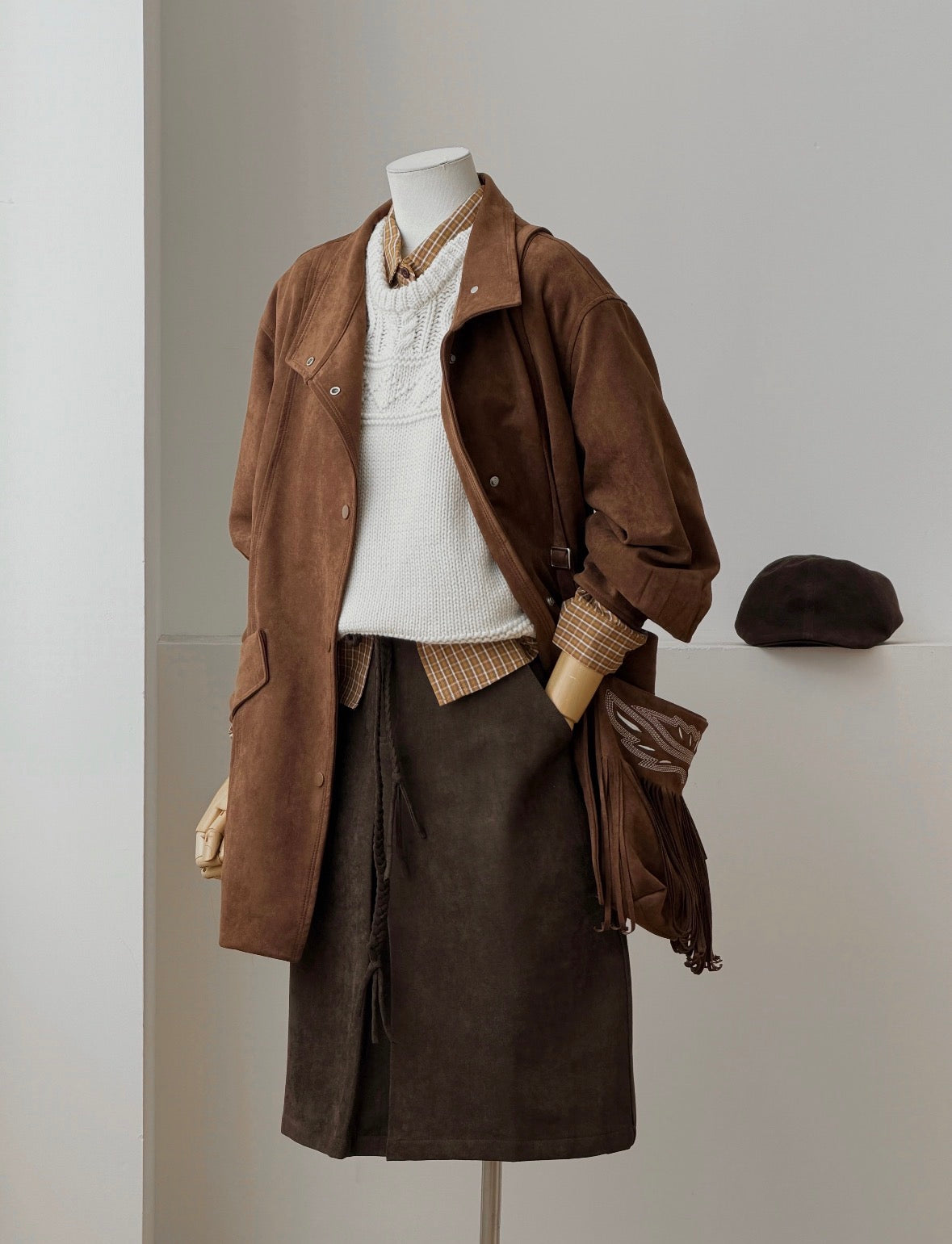 Cedar Faux Suede Coat