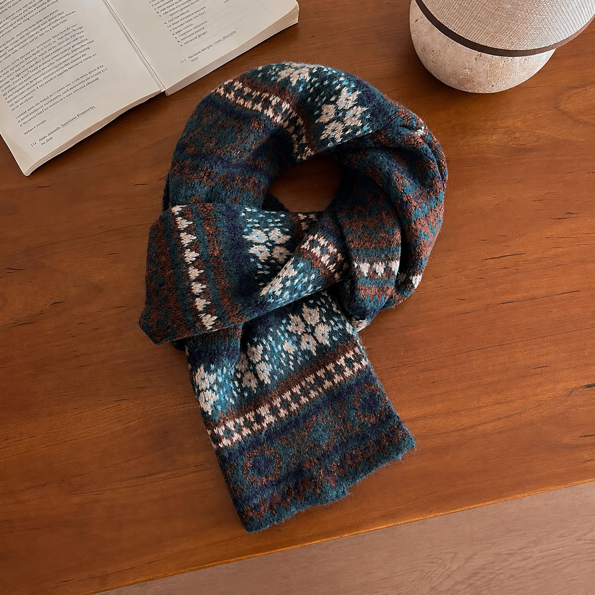 Freya Wool Blend Knit Scarf