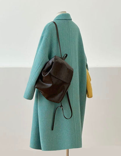 Elowen Oversized Wool Coat - 100% Natural Fabrics