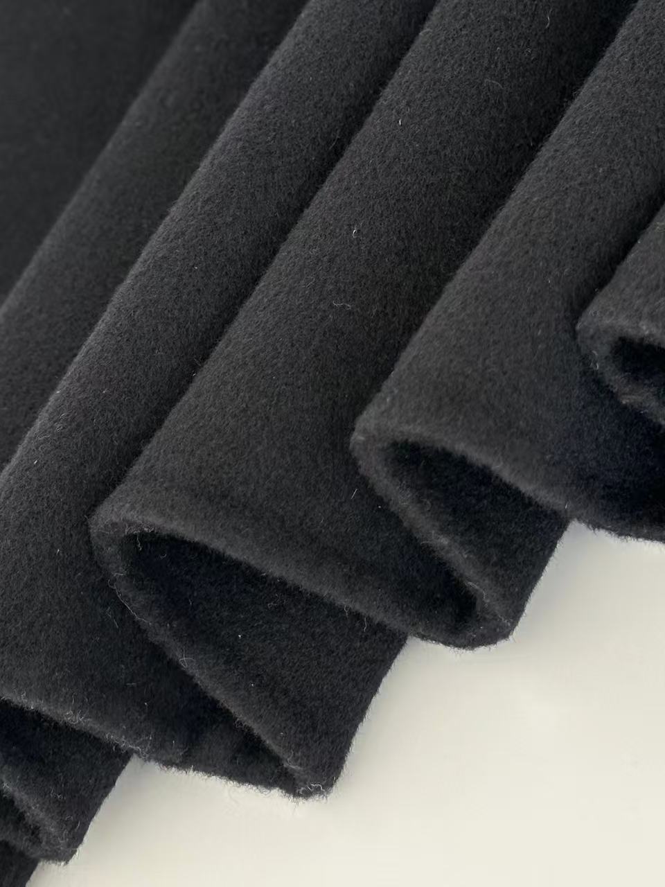 3 Sizes - Liz Longline Wool Coat - Black