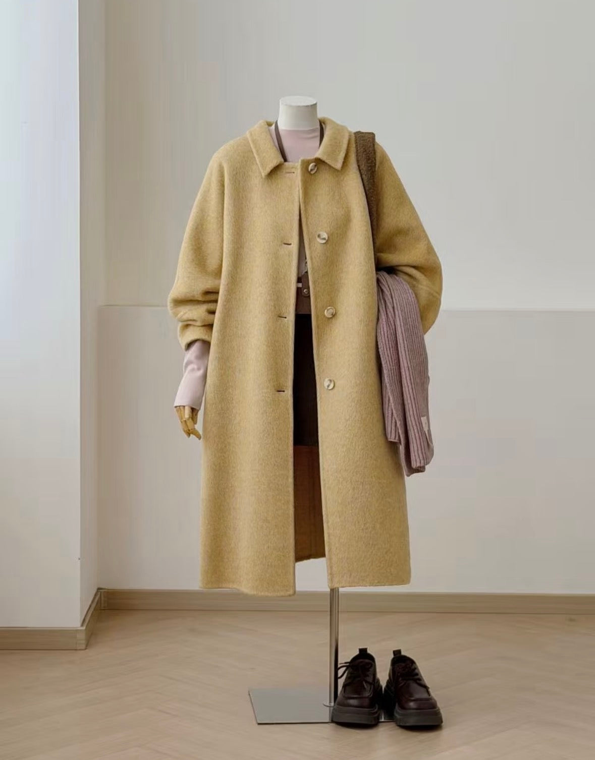 Harlow Longline Wool Coat - 100% Natural Fabrics