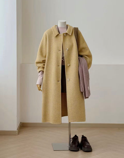 Harlow Longline Wool Coat - 100% Natural Fabrics