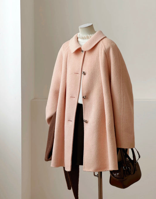 Amelie 100% Wool Cape Coat