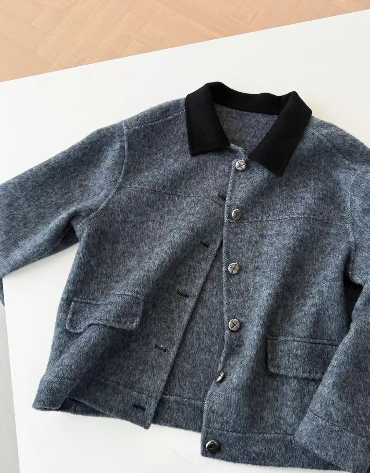 Slate Wool Shirt Jacket