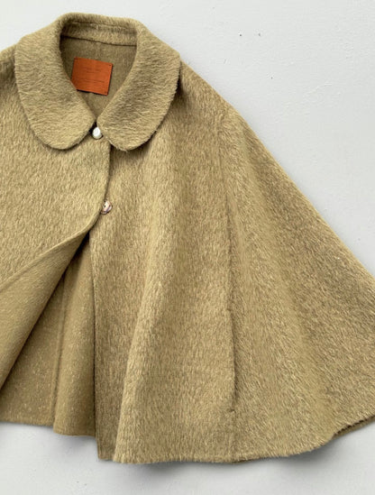 Velora Sleeveless Suri Wool Cape