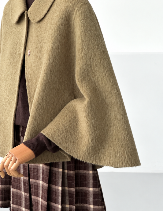 Velora Sleeveless Suri Wool Cape