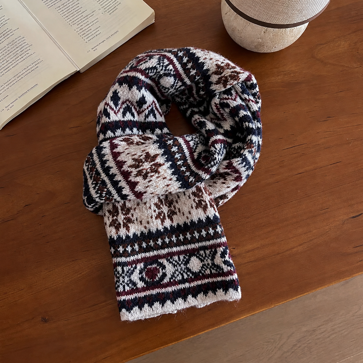 Freya Wool Blend Knit Scarf