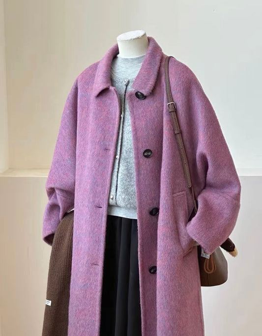 Harlow Longline Wool Coat - 100% Natural Fabrics