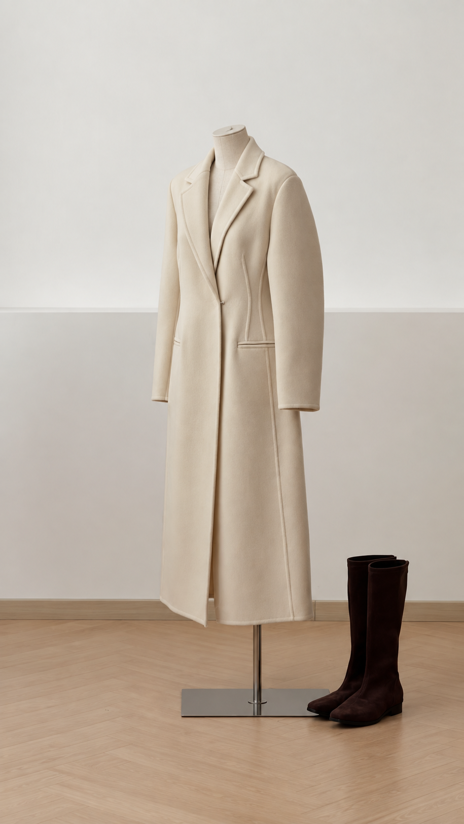 Celine Longline Cashmere Wool Coat