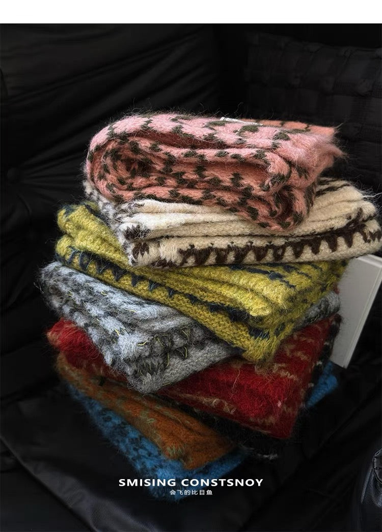 Meadow Wool Blend Knit Scarf