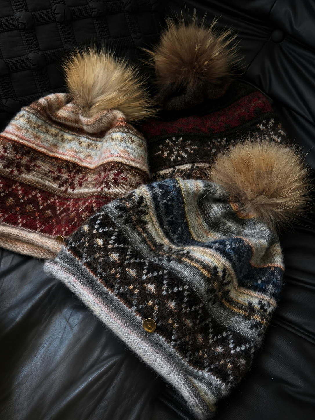 Alpine Fair Isle Knit Pom-Pom Beanie