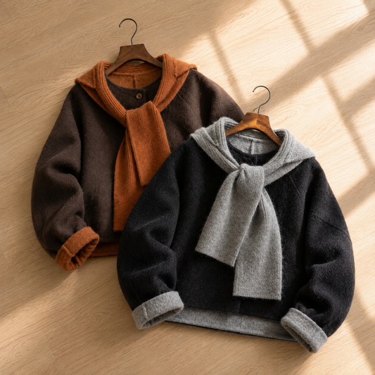 Mori Knit Hood 100% Pure Wool Jacket