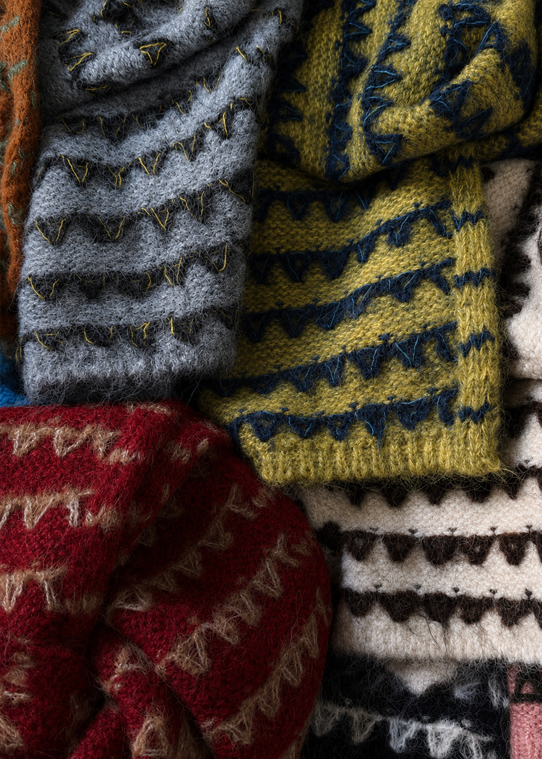 Meadow Wool Blend Knit Scarf