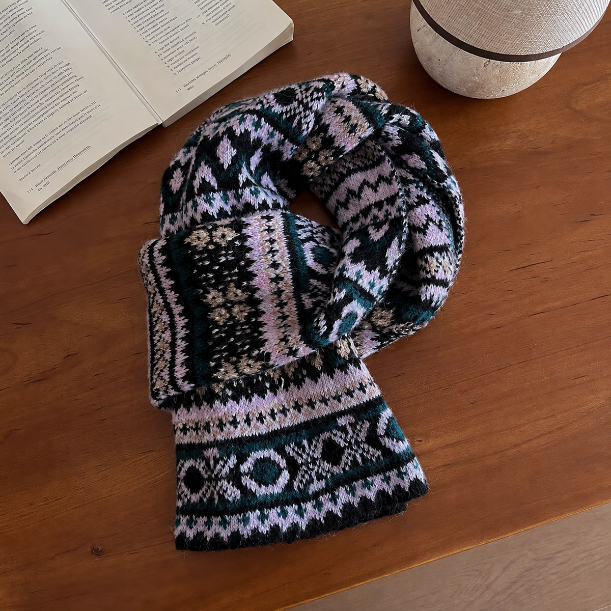 Freya Wool Blend Knit Scarf