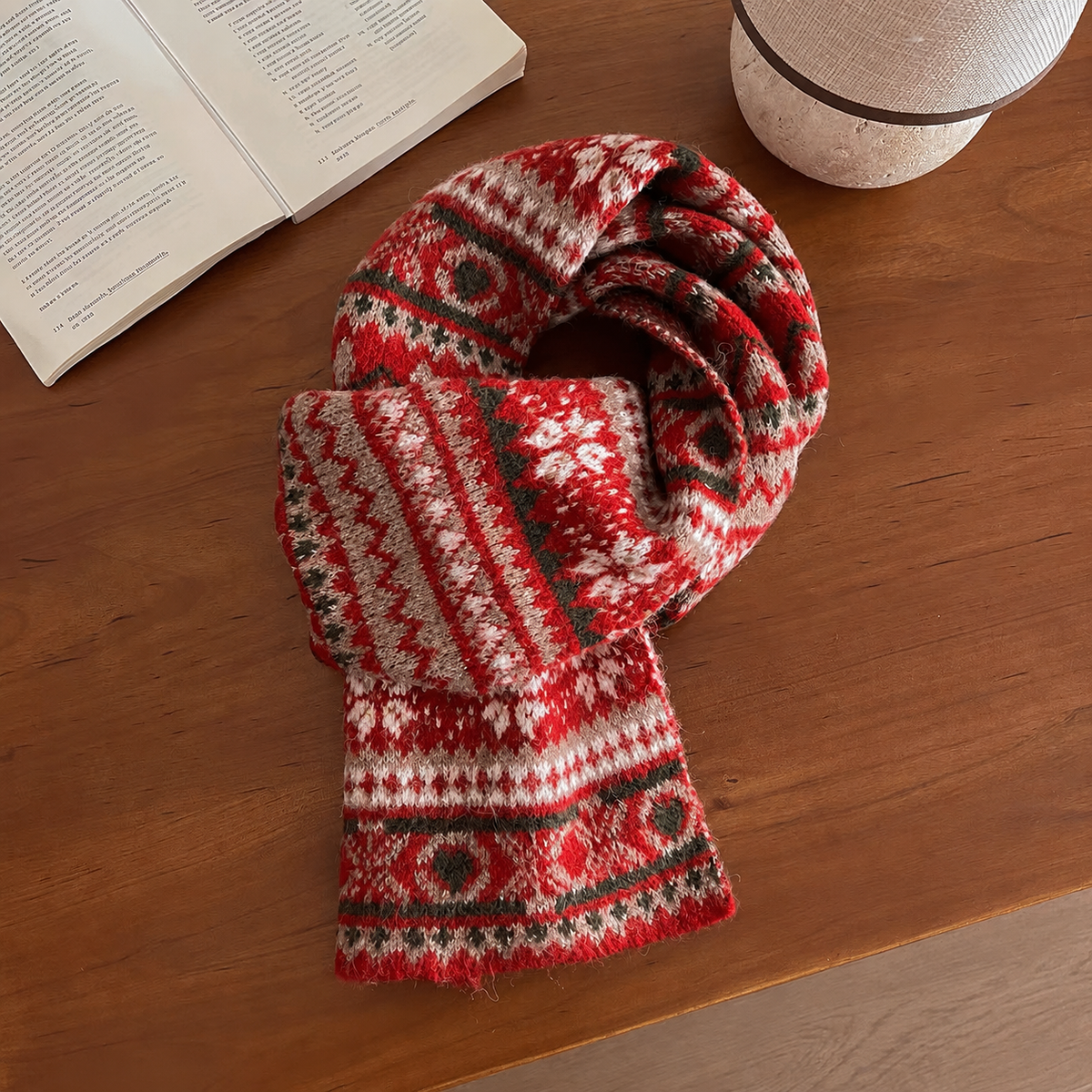 Freya Wool Blend Knit Scarf