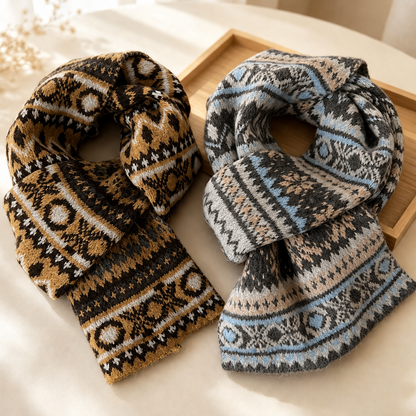 Freya Wool Blend Knit Scarf
