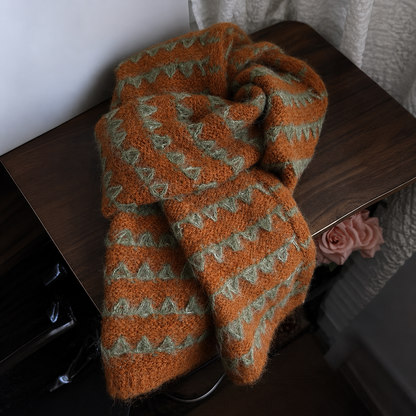 Meadow Wool Blend Knit Scarf