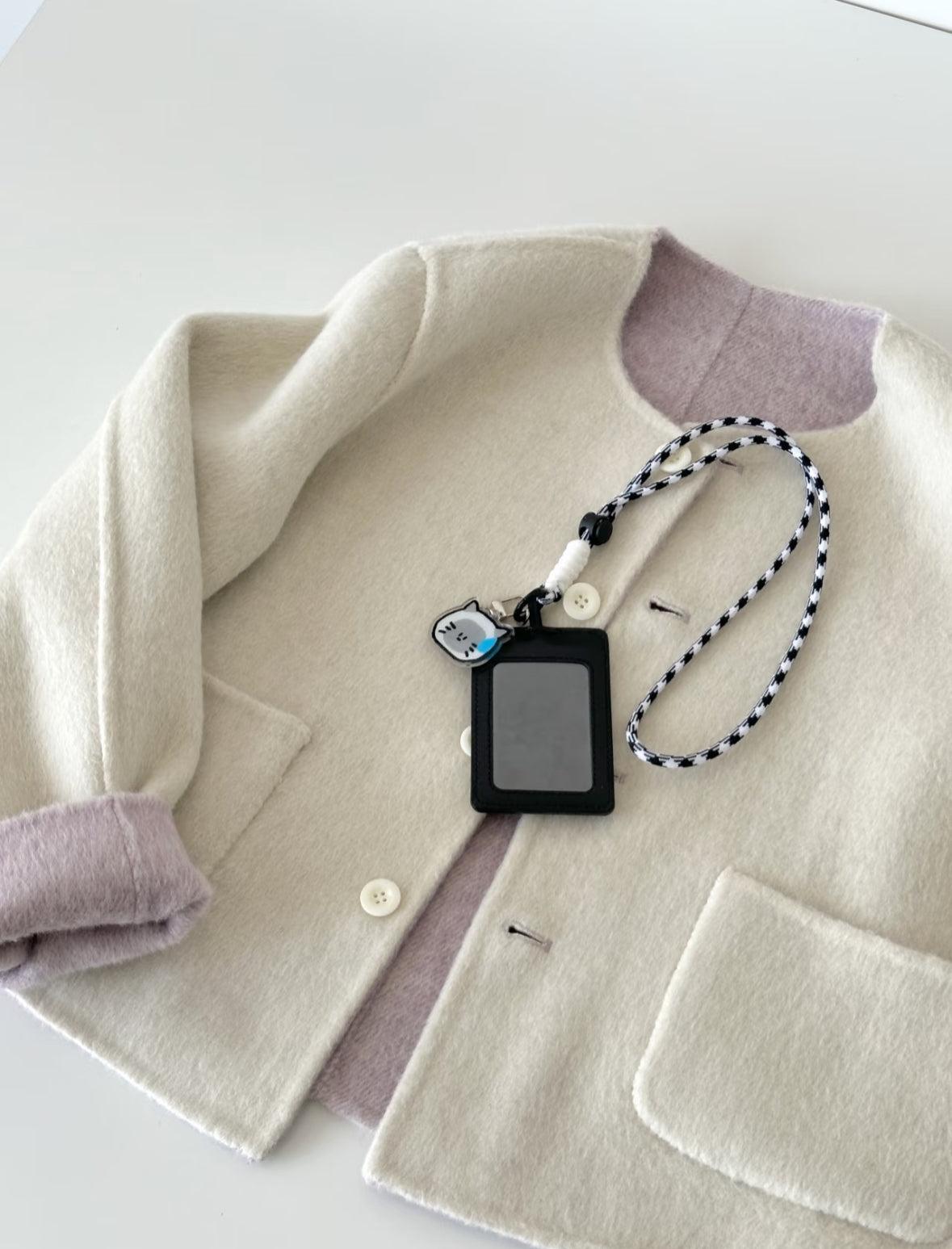 Aria Reversible Wool Short Cardigan - Lavender