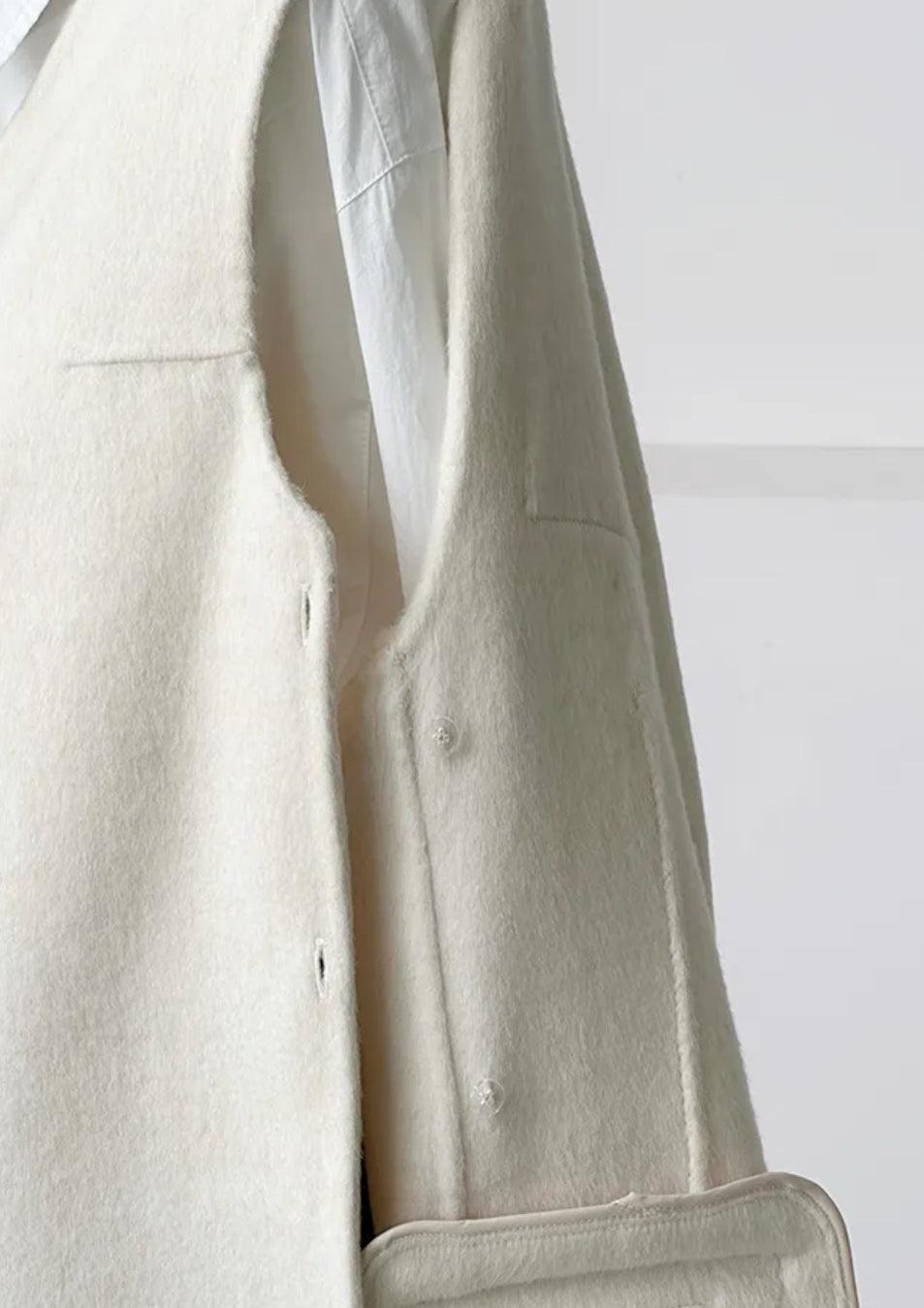 Avery Layered 100% Wool Blazer with Detachable Vest- 2 Colors