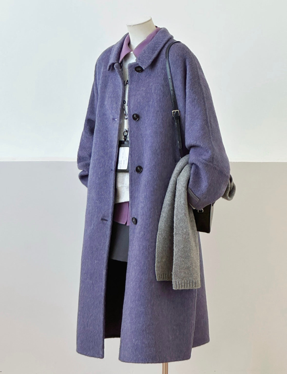 Harlow Longline Wool Coat - 100% Natural Fabrics