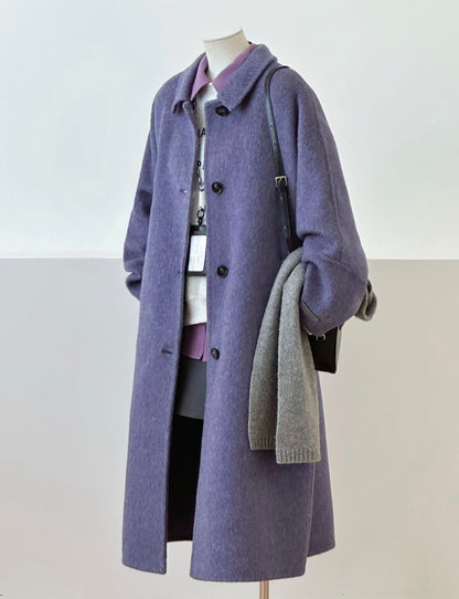 Harlow Longline Wool Coat - 100% Natural Fabrics