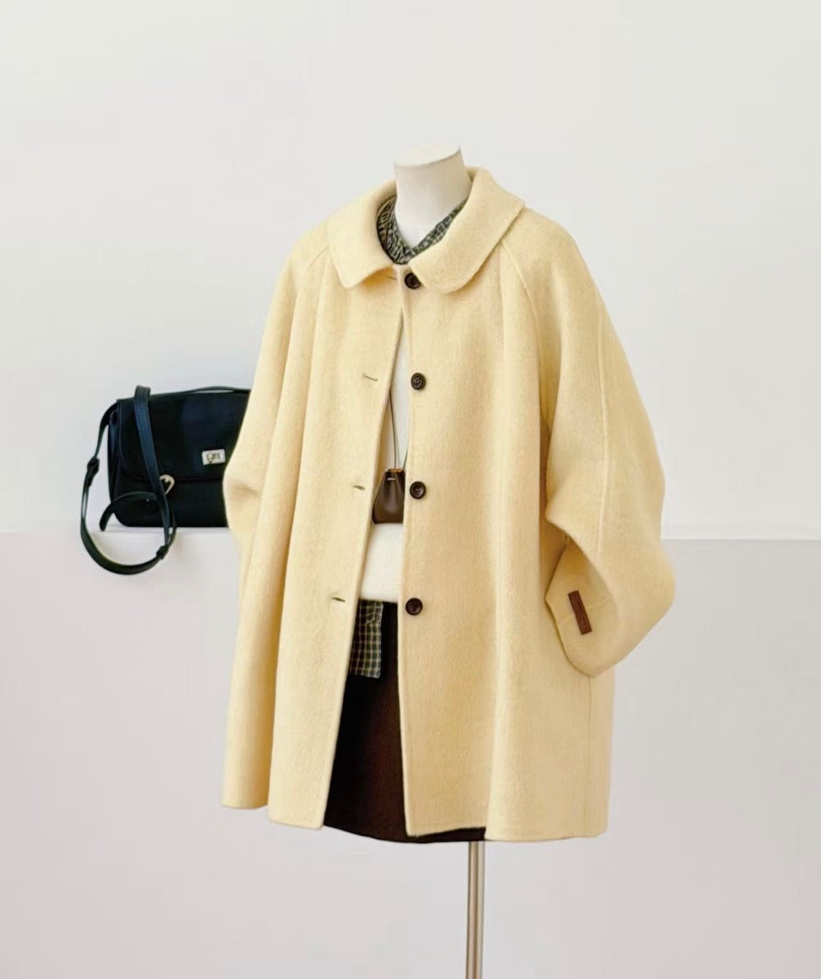 Amelie 100% Wool Cape Coat