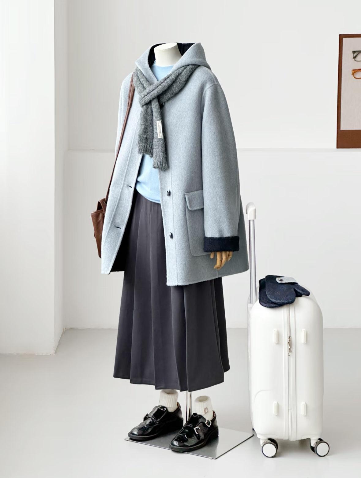 Bivor Two-tone Wool Jacket with Mittens- 4 Colors