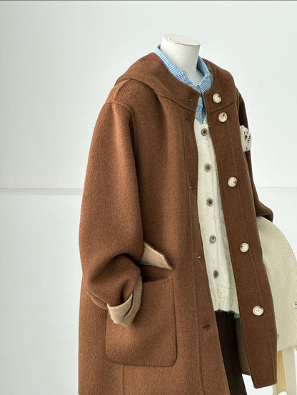 Bivor Two-tone Wool Jacket with Mittens- 4 Colors