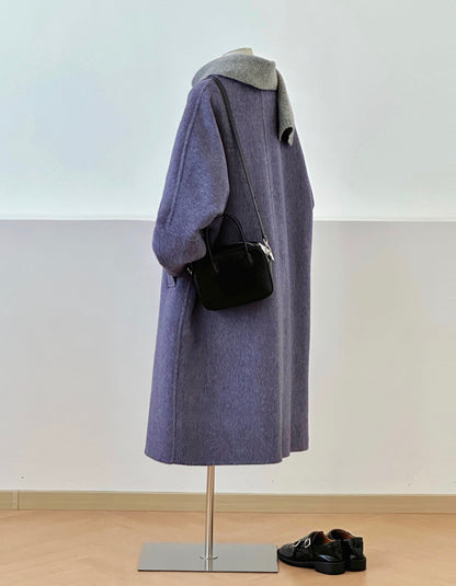 Harlow Longline Wool Coat - 100% Natural Fabrics