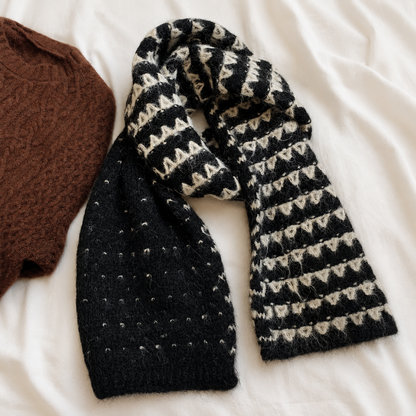 Meadow Wool Blend Knit Scarf