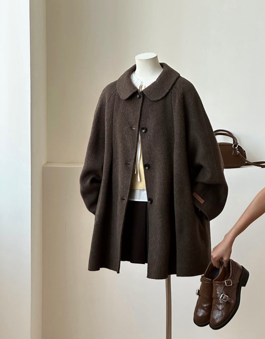 Amelie 100% Wool Cape Coat
