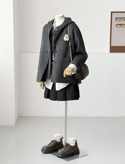 Dualis 3 in 1 Short Wool Jacket and Vest Set - 2 Colors