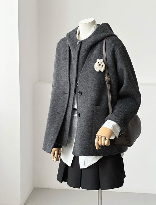 Dualis 3 in 1 Short Wool Jacket and Vest Set - 2 Colors