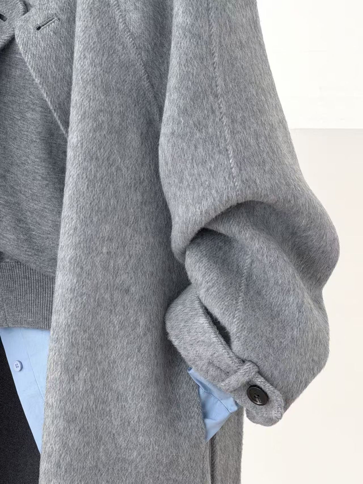 Mara Double-Breasted 100% Natural Fabrics Peacoat
