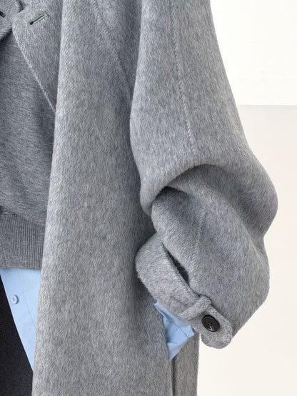 Mara Double-Breasted 100% Natural Fabrics Peacoat