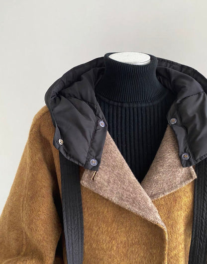 Nora Detachable Hood Wool Jacket