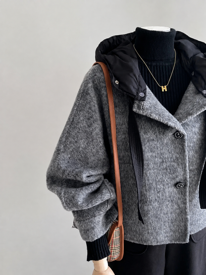 Nora Double-Faced Hooded Wool Jacket