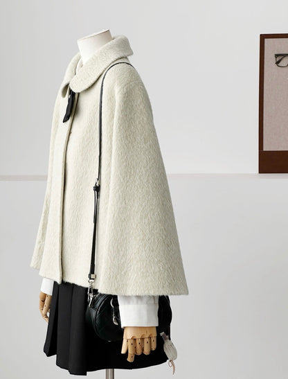 Velora Sleeveless Suri Wool Cape