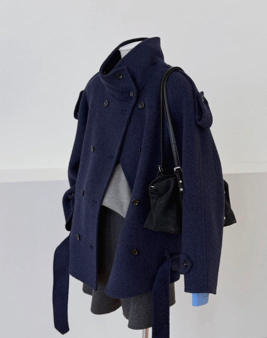 Cam Double Breasted 100%  Wool Jacket
