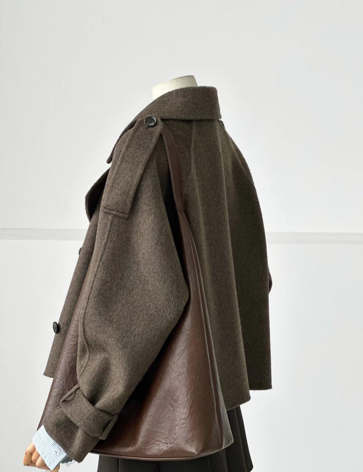 Hazel Double-Breasted Cropped Jacket 丨Bestseller Super Soft Wool