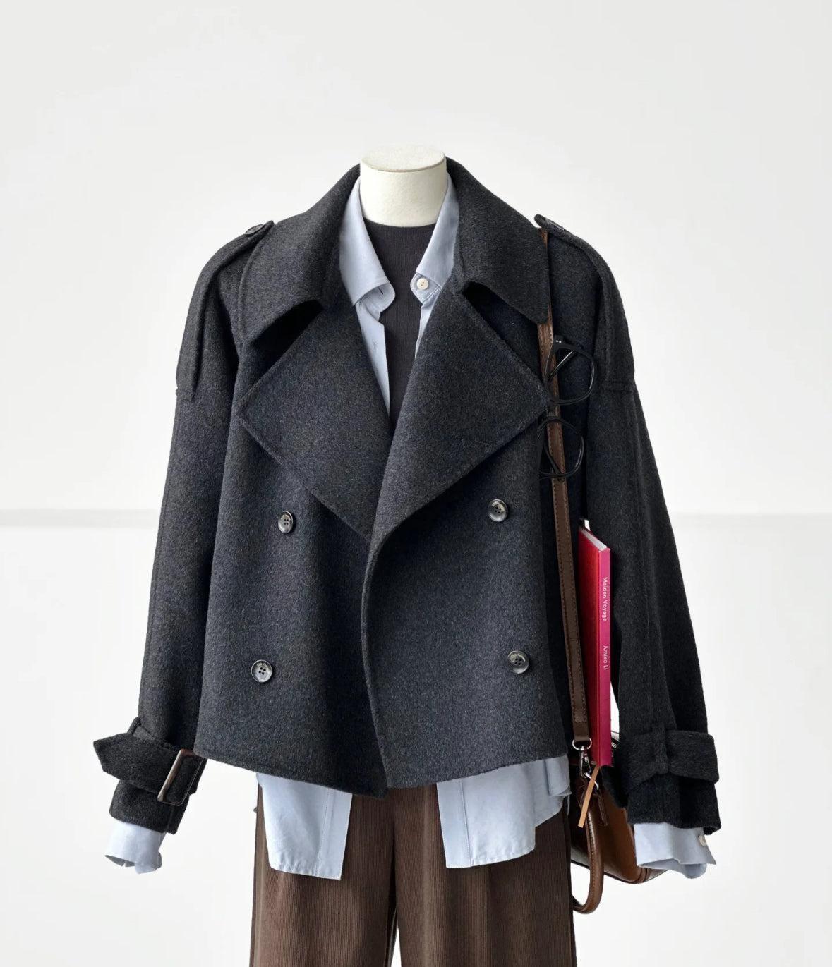 Hazel Double-Breasted Cropped Jacket - 2 Colors
