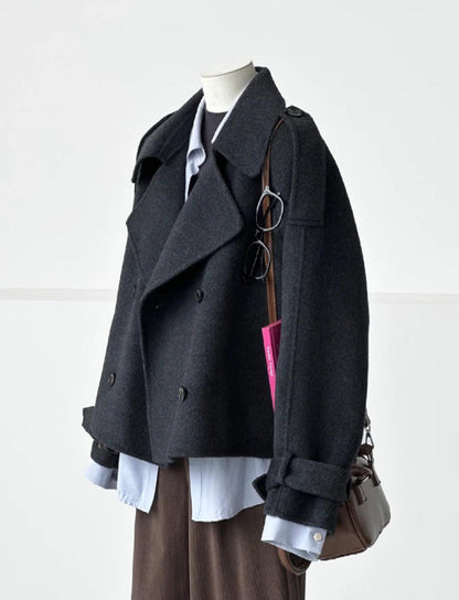 Hazel Double-Breasted Cropped Jacket - 2 Colors