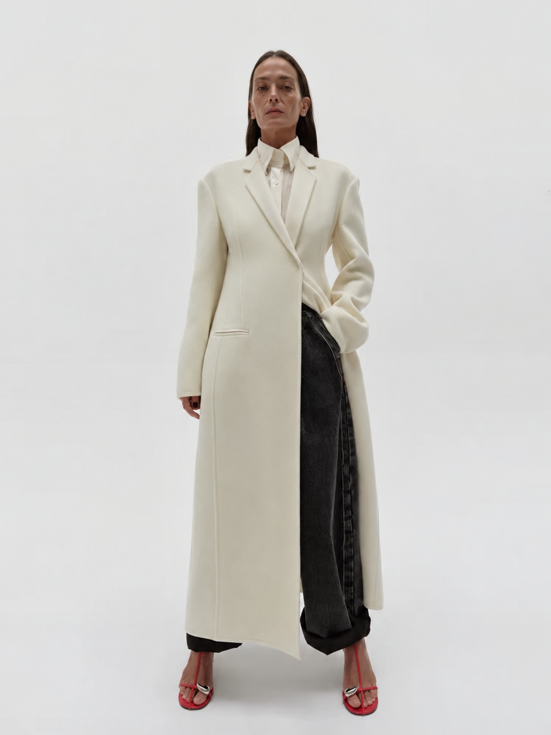 Celine Longline Cashmere Wool Coat