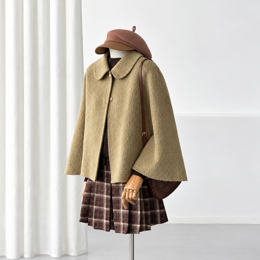Velora Sleeveless Suri Wool Cape