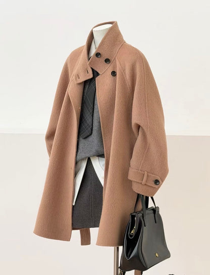 Mara High-Neck Wool Coat